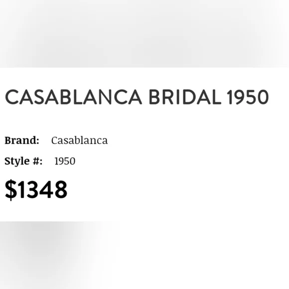 CASABLANCA BRIDAL DRESS STYLE 1950 - Picture 12 of 12